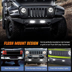 Nilight Flush Mount LED Light Pods 2PCS 6 Inch 39W Upgraded Spot Flood Combo Beam Driving Work Lighting Backup Reverse Grill Mount Lights for Offroad Truck Tractor SUV ATV UTV Golf Cart Boats