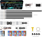 Dreamcolor Acrylic Car Interior Lights 10 in 1 RGB LED Strip Lights APP Control Zoned Control System 252 Color Modes DIY Fiber Optic Ambient Lighting Kits Music Car Neon Light Kits New Version