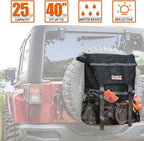ALL-TOP Spare Tire Trash Bag, Heavy Duty Truck Tailgate Trash Bag, Cargo Storage Bag for Jeep, Truck, SUV or Car, Fit up to 40'' Tire (Carbon Black)