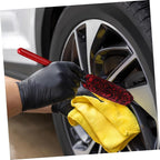 GLEAVI 3pcs Tire Cleaning Brushes Bendable Wheel Cleaner Soft Bristle Automotive Detailing Tools for Rims and Tires Multi Car Wash Brushes for Grime Removal