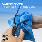 The Rag Company - The Eaglet 500 - Professional Korean 70/30 Blend; Super Plush Microfiber Detailing Towels; Perfect for Wheels, Mirrors, and More; 500GSM; 8inx8in, Blue (10-Pack)