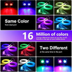 AZIMOM Updated Dual Color 50W Twinkle Fiber Optic Starlight Kits 2000pcs*0.03in*16.4ft, RGB Meteor Shooting Star, Sound Activated APP/Remote Control Theater Ceiling Home Shop Car Lobby Roof Decor