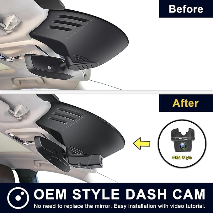 Mangoal Front 4K & Rear 1080P Dash Cam Custom for XC60 2018 2019 2020 2021(Model C),T5 T6,Integrated OEM Look, UHD 2160P Video, WiFi & App,Loop Recording,G-Sensor,Easy to Install,128GB Card