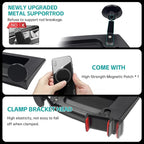 Magnetic Dash Phone Mount for 2011-2017 Jeep Wrangler JK JKU Accessories, Multi-Mount Phone Holder with Extension Arm Metal Rod, Dashboard Storage Tray with Extra Clip Bracket (Not for JL JLU)