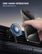 Lamicall For MagSafe Car Mount - [20X Strong Magnets] [Metal Hook] Magnetic Phone Holders for Your Car - 360° Rotation Car Phone Holder Valentines Day Gift for iPhone 16 Pro Plus Max Case & All Phones