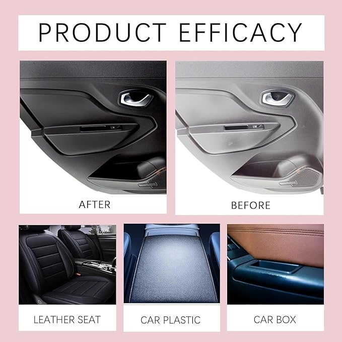 Car Interior Cleaner Spray, 100ml Polishing Cleaner car Interior, Interior Detailer Spray, Vehicle Interior Polish for Dashboards, Seats, Leather, Plastic, No Residue, UnScented (3Pcs)