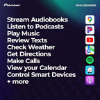 Pioneer DMH-2000NEX 6.8" Double Din Multimedia Digital Media Receiver, Wired Apple CarPlay and Android Auto, Bluetooth, Backup Camera Compatible, Touchscreen, One Touch Navigation