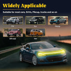 DIBMS 71-inch High-Brightness Car Hood Gap LED Light Strip - Daytime Running Lights Universal Auto Exterior Decor Accessories (Yellow)
