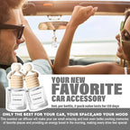 C Classy Hanging Car Air Freshener 2 Pack, Coconut Essential Oil Diffuser, Long-Lasting Fragrance, Cute Glass Bottle Car Accessories for Women & Men, Made in USA