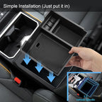 2024 2025 2026 Tacoma Center Console Organizer for Toyota Tacoma (SR5/TRD Off-Road/TRD Sport/TRD Pro/Limited/Trailhunter), Durable ABS Plastic Armrest Tray Insert 2025 2026 Tacoma Accessories