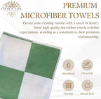 Microfiber Cleaning Cloths 13x13 – Lint-Free, Streak-Free Reusable Towels for Kitchen, Glass, Bathroom & Car | Cloak & Sage