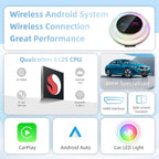 [8G+128G] Carplay Ai Box for BMW/Porsche/Other Cars,Fast Car Video Box Android 13 System Adapter Magic Portable Head Unit,Support Voice Assistant/SIM&TF Card/Online Netflix/YouTube/Disney+/Hulu/GPS/