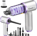 SakerPlus Mini Vacuum Cleaner, 3 in 1 Cordless Handheld Vacuum Cleaners, 18000Pa High Power Car Vacuum Cleaner with Brushless Motor,Adjustable Car Vaccum Portable for Cars,Desktop (Sliver and Purple)