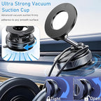 Vacuum Magnetic Car Phone Holder for Your Car, 360° Adjustable Car Phone Mount, Foldable Car Mount, for Magsafe Dashboard Car Bracket Stand for iPhone & Android