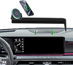 Car Phone Holder for Kia EV9 2024 2025 2026 Accessories Apply to 12.3 Inch Touch Screen 15W Fast Wireless Charger Screen Fixed Clip Cell Phone Mount Hands-Free 360 Degree Rotation