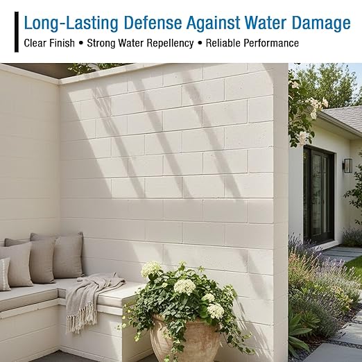 RainGuardPro Acrylic Paint Sealer 5 Gallons | Indoor Outdoor Protection | Water-Based, VOC-Free | Shields Surfaces from Water, UV, Weather | Easy Application | Semi-Satin Finish