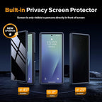 MOBOSI for Z Fold 7 Case with Rotatable Ring Stand & Privacy Screen Protector, Compatible with Magsafe, 18FT MIL-Grade Protection, Magnetic Shockproof Slim Case for Samsung Galaxy Z Fold7, Black
