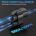 NACS to CCS1 Tesla Charger Adapter, Adapter for Tesla Supercharger, Max 500A 1000V, Fast DC Charge, Temp Control, Compatible with Ford, Rivian, GM, Volvo, Polestar EVs (Not Compatible for Nissan EVs)