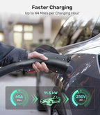 Zanch Tesla to J1772 Adapter, Military-Grade Quality, 60A 250V AC for J1772/CCS1 EVs, Compatible with Tesla Level 2 Wall Connector, Mobile Connector & Destination Charging Station - Black