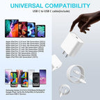 Long USB C Cable for iPhone 16 15 Charger,2Pack 20W USB C Charger Block i Phone 16 Pro Fast Charging 6FT C to C Cord Cable for iPhone 16/16 Pro/16 Plus/16 ProMax/15/15 Plus/15 ProMax/15 Pro/iPadPro