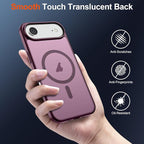 SUPFINE Magnetic for iPhone Air Case (Compatible with MagSafe)(Military Grade Drop Protection) Slim Translucent Matte Shockproof with Anti-Fingerprint Phone Cover for 17 Air,Wine Red