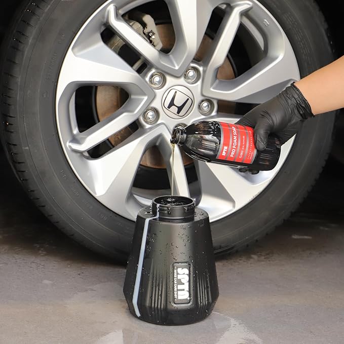 SPTA Car Wash Foam Soap, 16OZ 500ML Pro Foam Shampoo, pH Neutral Car Soap For Car Washing, Concentated For Wash Bucket, Foam Gun, Won't Strip Car Wax or Ceramic Coatings -Cherry Scent -CL003