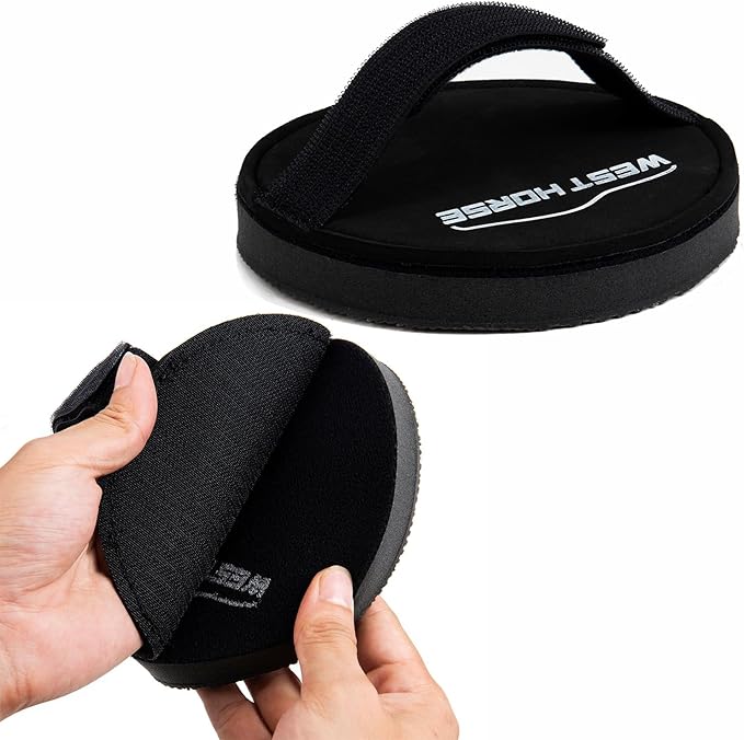 6" Car Detailing Clay Pad, Clay Bar Pad Disc for Auto Detailing, 1Pc Magic Clay Pad and 1Pc Hand Strap Applicator (6 Inch, Black)