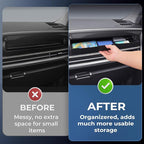 Upper Glove Box Organizer for Hyundai Santa Fe 2026 2025 2024, Interior Accessories Passenger Side Storage Drawer Box Organizer Insert Tray for 2024-2026 Santa Fe, Black