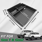 BestEvMod Center Console Organizer Tray Compatible with 2022-2025 2026 Rivian R1T/R1S Removable Coin Holder Armrest Storage Box ABS Material with PVC Trim Accessories (V3 Black)