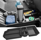 Lower Center Console Organizer for Tesla Cybertruck Accessories 2026 2025 2024, Floor Console Storage Tray Insert with Cup Holder