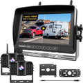2 Wireless Backup Camera with 7" 1080p Monitor, RV Backup Camera for Furrion Pre-Wired, Recording 4-Channel Split Screen, IR Night Vision, IP69 Wide Angle, Back up Camera Systems for Truck Trailer