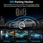 Dash Cam Front and Rear, 2.5K Dual Dash Camera for Cars, Car Camera with 3.16" IPS Screen, 170° Wide Angle, WDR Night Vision, G-Sensor, 24H Parking Monitor, 32GB Card Included, Support 256 GB Max