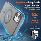 SUPFINE Magnetic for iPhone 11 Phone Case (Compatible with MagSafe) (Military Grade Drop Protection) Slim Translucent Matte Shockproof with Anti-Fingerprint Phone Case,Gray