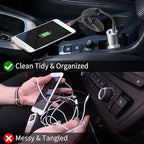 Coiled USB C to USB C Cable, 2 Pack 3FT USBC Car Charger Cord, USBC to USBC Coiled Cable Fast Charging for Carplay, iPhone 17/16/15 Plus/Pro Max, Samsung Galaxy S25 S24 S23, Pixel 10 9