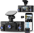 Dash Cam Front and Rear Inside, 360° Dash Camera for Cars 4 Channel 2K FHD Mini Dashcam, Car Camera Built-in WiFi GPS, Free 64G Card, Voice Control, Night Vision WDR/HDR, 24/7 Parking Mode V50-4CH
