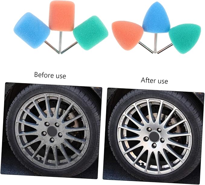 Healifty 2sets Mini Buffing Pads Kit Sponge Sander Pads for Car Polishing Wheel 16pcs*2