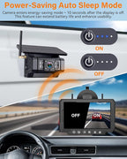 Rohent Solar Wireless Backup Camera for Trucks: 7" HD 1080P Monitor, 1-Min Easy Magnetic Install, Night Vision, Dual Antenna Boost Signal for Pickups - Designed for Long-Distance Drivers and Campers