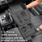 Temmis Center Console Silicone Organizer with Cup Holder for Honda CRV 2023-2026 (Gasoline Version), Full-Wrap Center Consel Electrostatic adsorption Cover for Honda CRV-Black