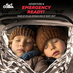 Emergency Blanket 4-Pack Space Mylar Blankets Survival Gear and Supplies Reusable Thermal Camping Hunting Essentials First Aid Car Backpacking Marathon Kit Prepper Go Rave Bug Out Bag Foil Cold Winter