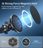 Magnetic Car Mount Phone Holder - Mag Safe Air Vent Phone Mount for Car Compatible with iPhone 15 14 13 12 Pro Max Mini Plus, 360° Adjustable Mag Safe Car Mount Phone Holder for All Phone