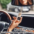 Car Air Freshener Hanging,Cute Air Diffuser for Car, Long Lasting Car Air Fresheners, Car Fresheners for Women, Made in USA Vanilla Amber (2 Pack)