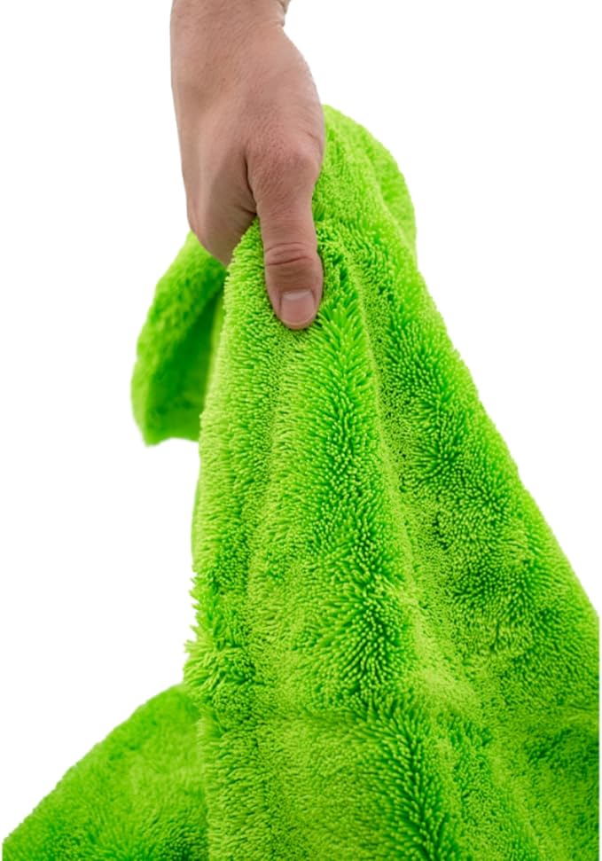 THOR GOAT 1800 Drying Towel (Green) – Premium Korean Microfiber Car Drying Towel – Ultra Plush Twist Loop Design – Super Absorbent, Lint-Free, 28x28, 1800 GSM – Professional Auto Detailing Towel