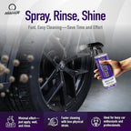 Nanoskin SPEEDY BRITE Pro Grade Wheel & Tire Acid Cleaner, 32 Oz. (2x16Oz) - Chrome & Coated Wheel Safe, Cleaning with Organic Acid | Removes Brake Dust & Road Grime for Auto Detailing, Body Shop Safe