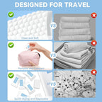 Compressed Towels Tablets (11.8" x11") 50 Bulk Set Disposable Compressed Washcloths for Travel & Camping, Soft Compressed Face Towel with Waterproof Case for Daily Use & Camping Essentials