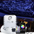 AKEPO Car Home Use 32W RGBW Twinkle+ Sound Activated+ APP Fiber Optic Lights Kit Star Ceiling Sky Light with Total 800pcs in 13.1ft/4m + 9.8ft/3m Long Optical Fiber Cable for Indoor or Interior Decor