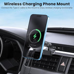 DIAMOOKY Metal Phone Mount for Toyota 4Runner 2024 2023 2022 2021 2020-2010 5th Gen 4runner Accessories Dash Cell Phone Holder W/Wireless Charging Adjustable Phone Stand Fit for All Smartphone