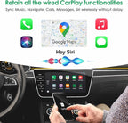 Wireless CarPlay Adapter for iPhone, 2025 Upgrade - Convert Wired to Wireless CarPlay, Plug & Play, No Latency, More Stable, Compatible with Cars Equipped with Wired CarPlay & iPhone iOS 10+ (Gray)