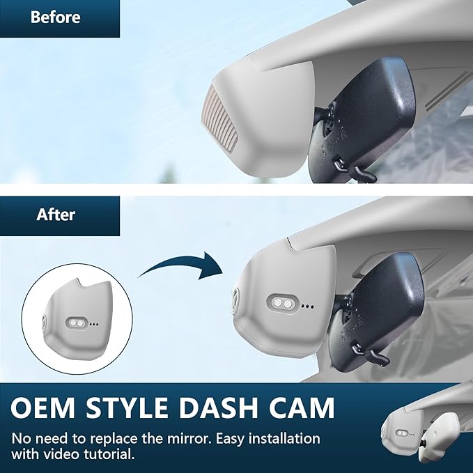 Mangoal Front 4K & Rear 1080p Dash Cam Custom fit for 11th Honda Civic 2022-2026(Gray), Si Type R Hatchback XL Sport SE EX_L Touring 1.5 2.0T, Integrated OEM Look, WiFi & App, 128GB Card