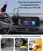 Car Phone Holder for Kia Seltos 2024 2025 Accessories Apply to 8/10.25 Inch Touch Screen Fixed Clip Magnetic Cell Phone Mount Hands-Free 360 Degree Rotation