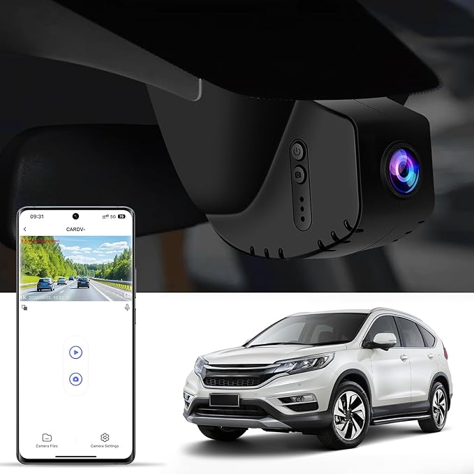 4K Dash Cam fit for Honda Civic 2022 2023 2024 2025 2026 Type R Sport LX EX Touring, OEM Look, UHD 2160P Video, WiFi&APP, Easy to Install, Loop Recording, G-Sensor, Parking Monitor, 128GB